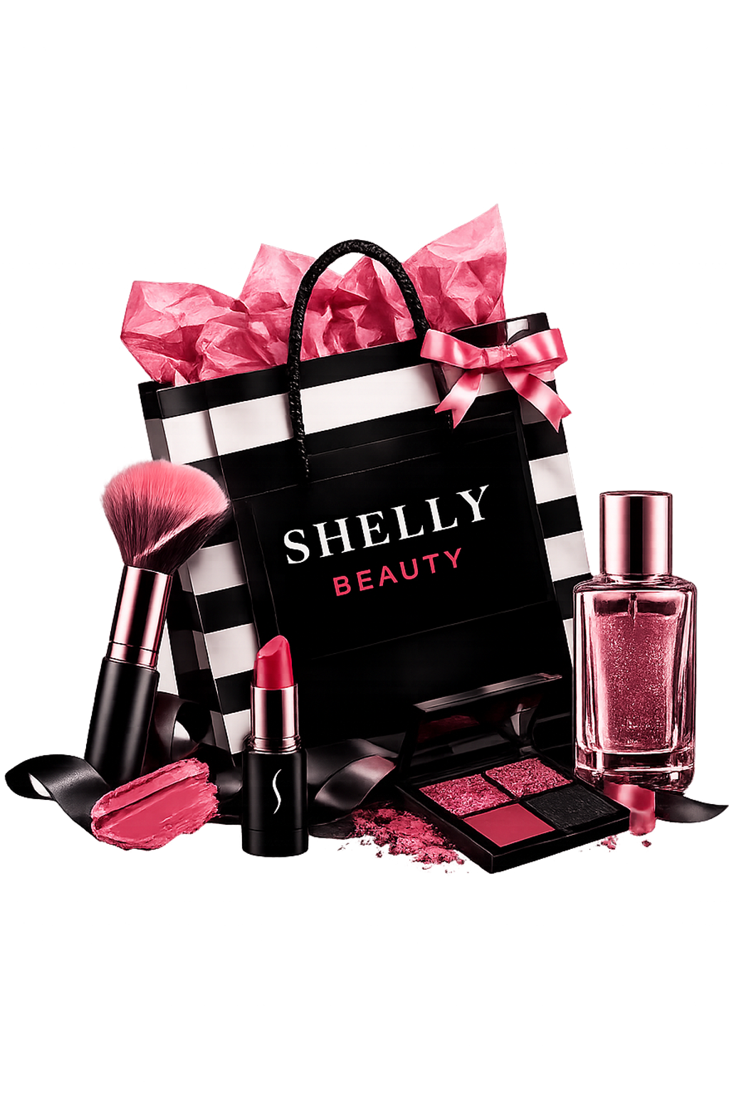 Sac shopping et maquillage
